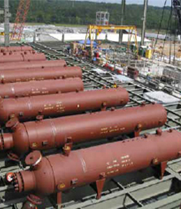 heat exchangers arriving at a power plant